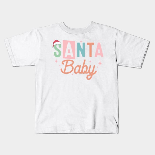 Santa Baby Kids T-Shirt by MZeeDesigns